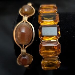 #60. Stone Bangle  Bracelet Set